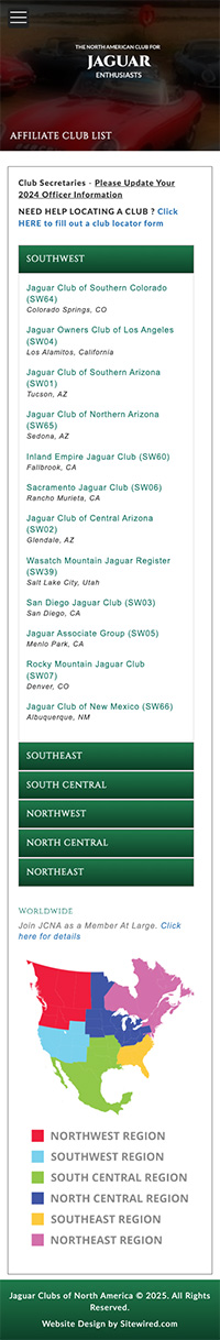 Jaguar Clubs Web Development