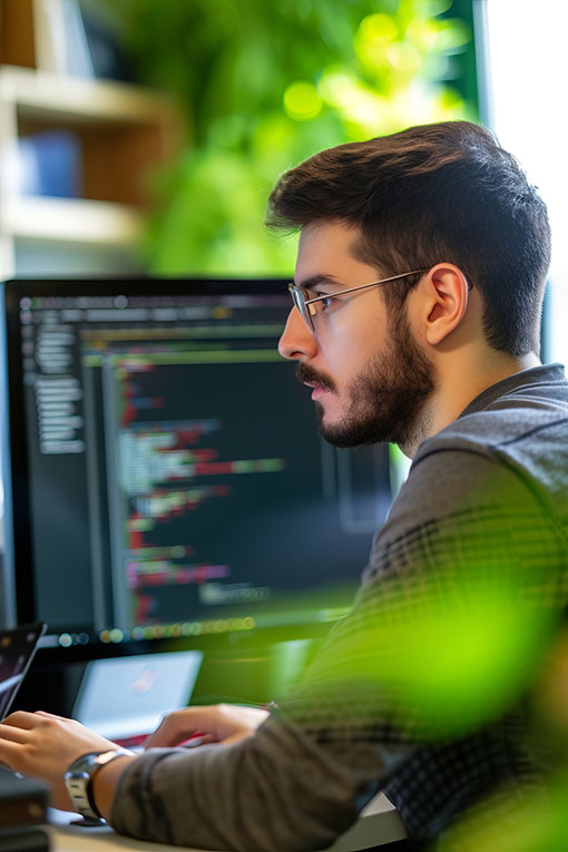 developer performing website maintenance
