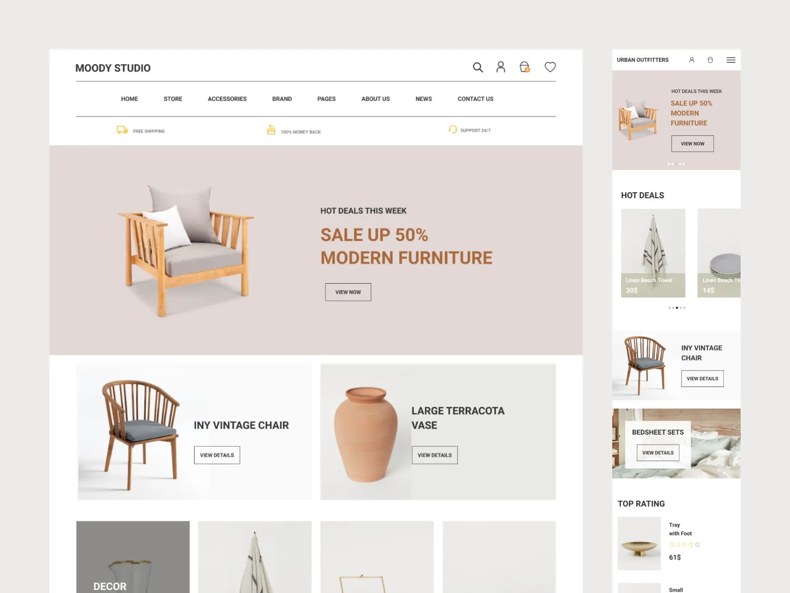 website mockup